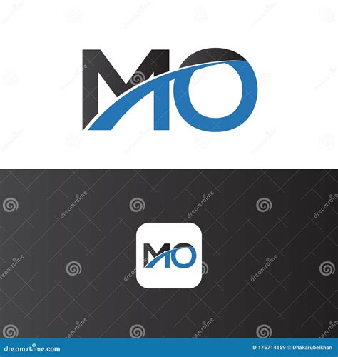 MO Logo Letter Design Template Element Stock Vector - Illustration of ...