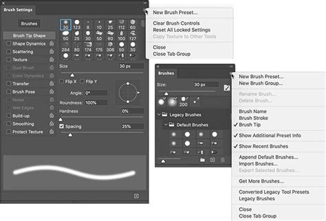 Photoshop CC's Brush Panel Options - dummies