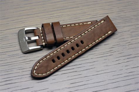 ALFA Panerai Style Brown Leather Watch Strap