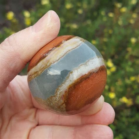 Polychrome Jasper Sphere with Amazing Colors & Design - 45mm - Stand ...