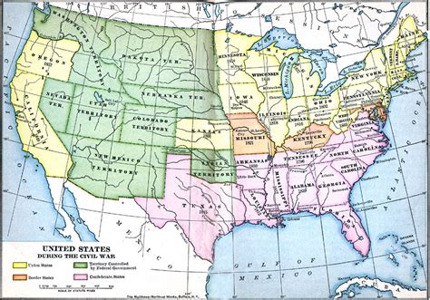 United States Map 1861