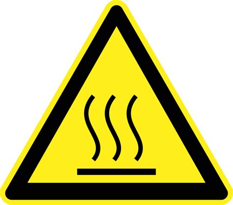 Burn Hazard / Hot Surface Warning Sign - Openclipart