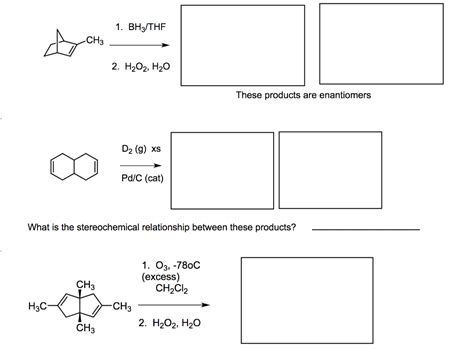 Solved 1. BH3/THF These products are enantiomers What is the | Chegg.com