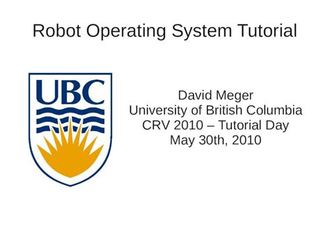 (PDF) Robot Operating System Tutorial - UPV/EHUlsi.vc.ehu.es/pablogn ...