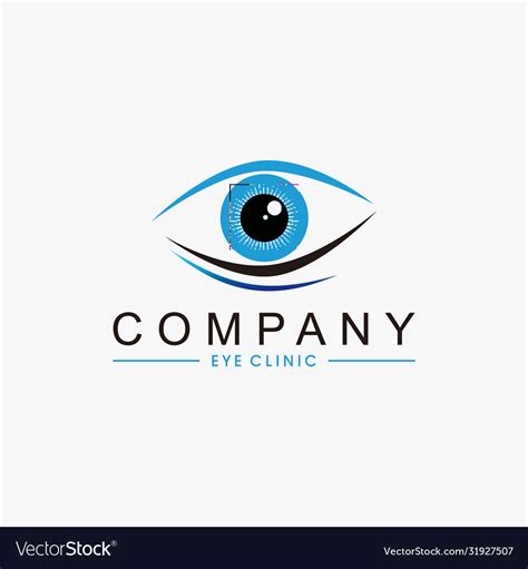 Eye clinic logo design template Royalty Free Vector Image