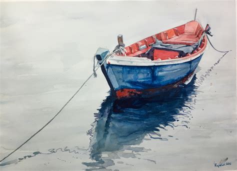 Watercolor Boat at PaintingValley.com | Explore collection of ...