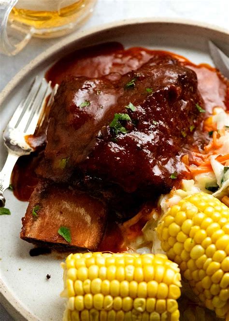 Beef Ribs in BBQ Sauce - slow cooked short ribs! | RecipeTin Eats