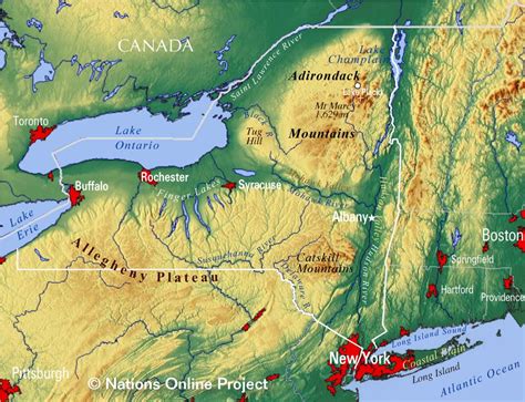 Map Of New York State Mountains - Dorree Kassandra