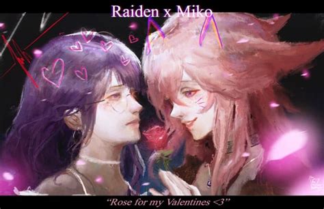 Hi! Did a Yae X Raiden fanart from last valentines! hihi🌸 : r/YaeMiko