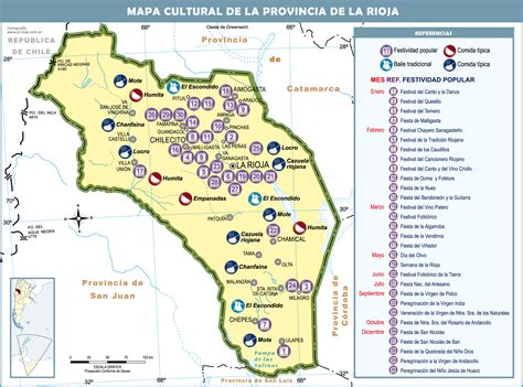 Cultural map of the Province of La Rioja, Argentina | Gifex