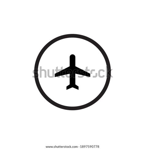 Airplane Mode Icon Vector Plane Symbol Stock Vector (Royalty Free ...