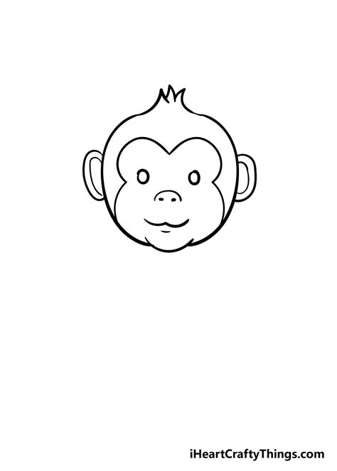 How To Draw A Cute Monkey Face