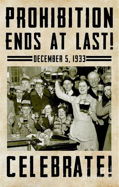 Prohibition Ends Celebrate Poster