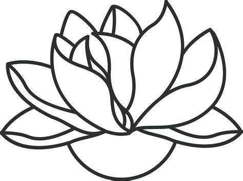 Simple Lotus Flower Drawing - ClipArt Best