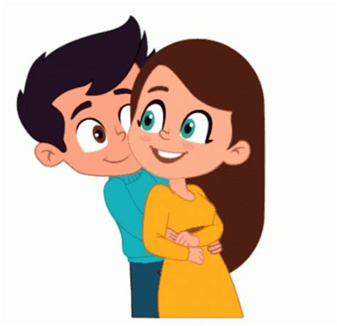 Cute Anime Couple Hug Gif