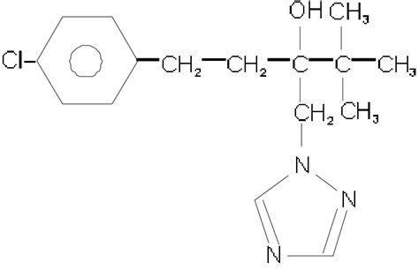 Molecular structure of tebuconazole. | Download Scientific Diagram