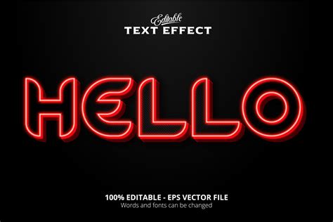 Hello Text, Editable Text Effect Graphic by yolcura1 · Creative Fabrica