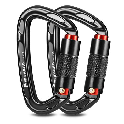 Carabiners & Hardware Climbing & Caving 6720Lb D Carabiner Twist Auto ...