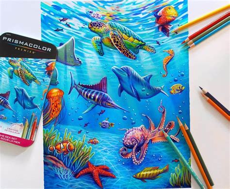 Glowing Colorful Drawings | Colorful drawings, Coloring book art, Sea ...