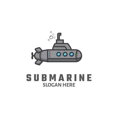 Submarine Logo Illustration Design Template