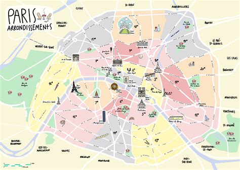 Paris Map Neighborhoods Districts Arrondissements Paris Map | The Best ...