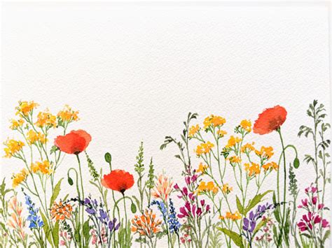 Watercolor Wildflower Meadow - Composition and more | Sushma Hegde ...