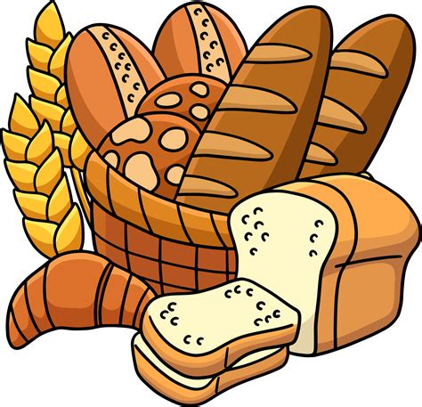 Thanksgiving Baked Bread Cartoon Colored Clipart 8944305 Vector Art at ...