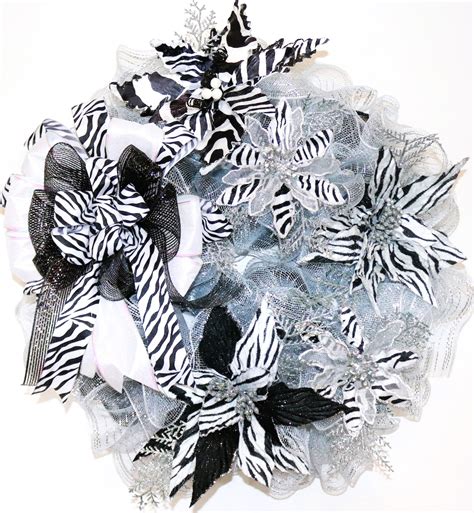 Zebra Wreath, Zebra Decor, Zebra Print Decor, Zebra Print Wreath ...