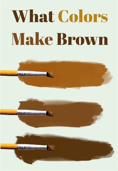 What Colors Make Brown (How to Mix Brown The Right Way) | Renk teorisi ...