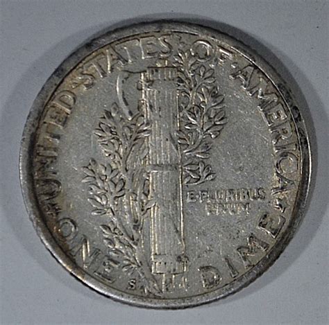 1926-S MERCURY DIME, AU RARE!!