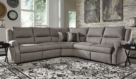 Hawkins Power Reclining Modular Sectional (Grayson Tweed) by Franklin ...