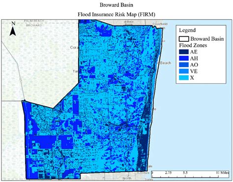 FEMA flood insurance risk map-Broward county. | Download Scientific Diagram