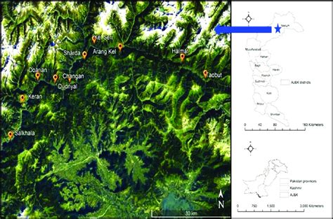 Map of collection site Neelum valley, AJK, Pakistan. | Download ...