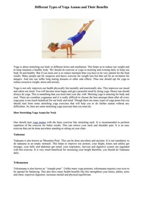 must know yoga asanas benefits picture – Yoga Poses