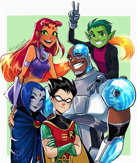 Teen Titans by Gretlusky on DeviantArt Teen Titans Starfire, Teen ...