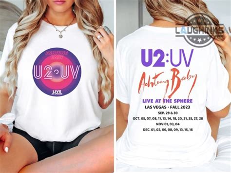 U2 Concert Shirt Sweatshirt Hoodie Mens Womens Double Sided U2 Concert ...