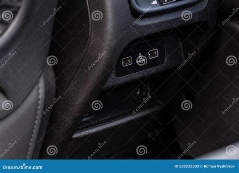 Opened Car USB Port in the Car for Connecting Device. Stock Image ...