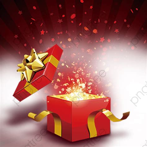 Open The Gift Box, Decorative Pattern, Gift Box, Red PNG Transparent ...