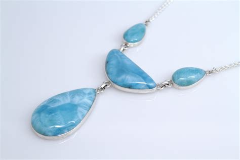 Larimar Necklace Larimar Jewelry for Women Atlantis Necklace