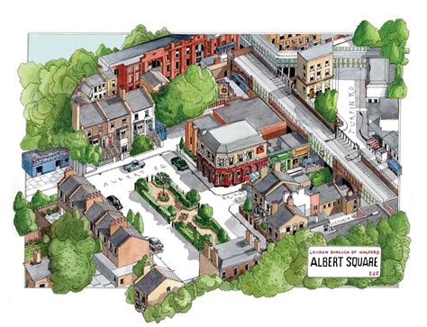 Eastenders Albert Square map :: Behance