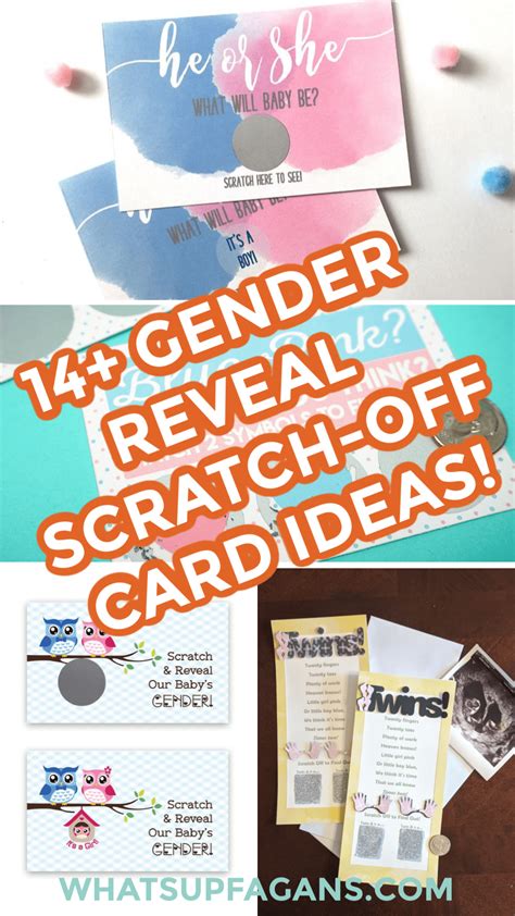 14+ Baby Gender Reveal Scratch-Off Card Ideas