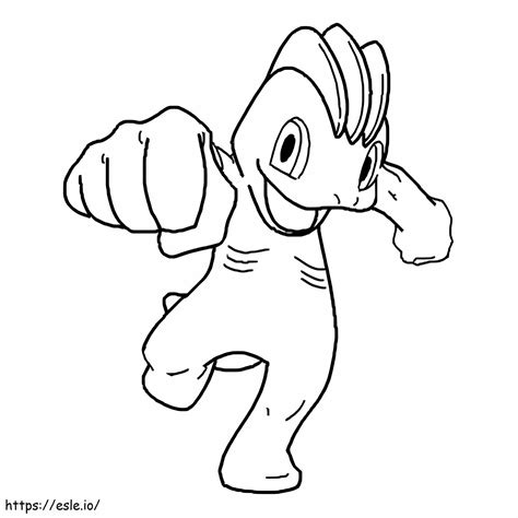 Pokemon Machop coloring page