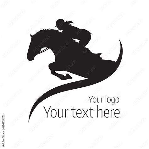 Equestrian competitions - vector illustration of horse - logo Stock ...