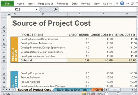 Free Project Budget Template For Excel 2013