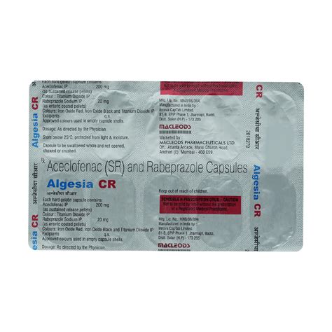 Algesia CR Capsule | Uses, Side Effects, Price | Apollo Pharmacy