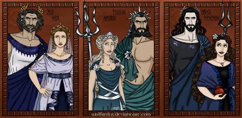 GodsOfAncientGreeceCouples: 3 in 1 by wolfanita on DeviantArt