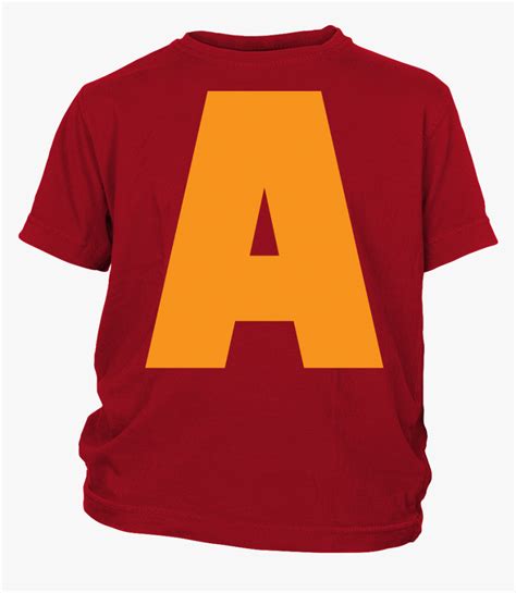 Letter A Alvin And The Chipmunks Style Youth T-shirt - Active Shirt, HD ...