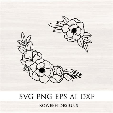 FLORAL BORDER Svg Flower Border Svg Simple Floral Border - Etsy India