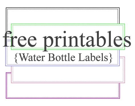 Free Wedding Water Bottle Labels Template