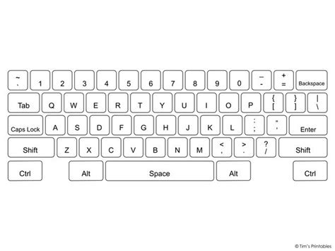 Free Printable Keyboard Template